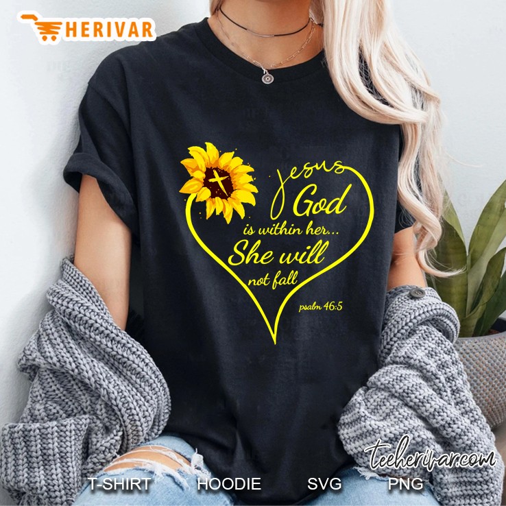 sunflower jesus shirt tee gifts god bible verse pullover Ladies Tee