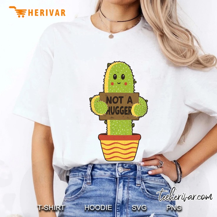 i´m not a hugger gift cactus funny Ladies Tee