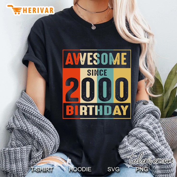 Birthday Awesome Since 2000 Ladies Tee