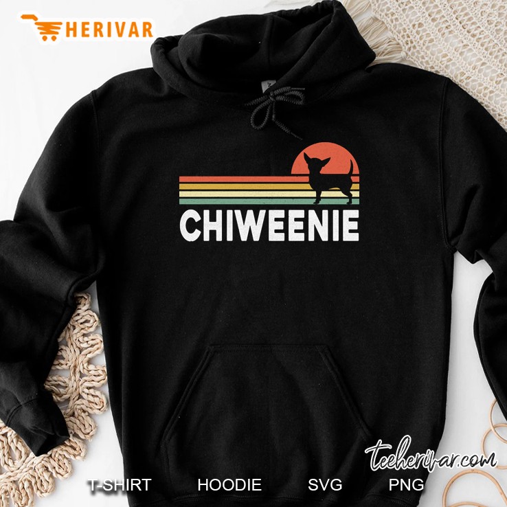 vintage style chiweenie silhouette shirt Hoodie