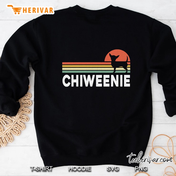 vintage style chiweenie silhouette shirt Sweatshirt