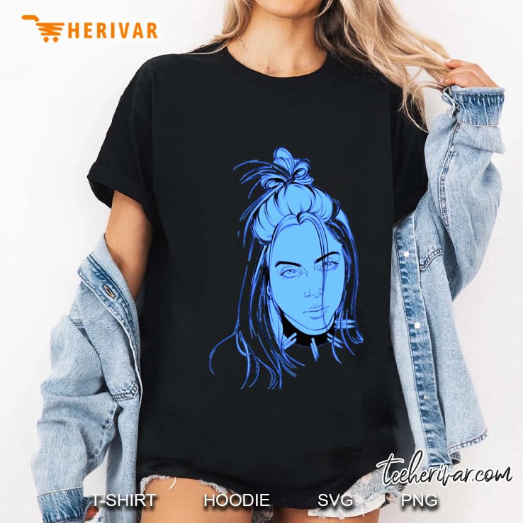 Light Blue Rapper Girl Ladies Tee