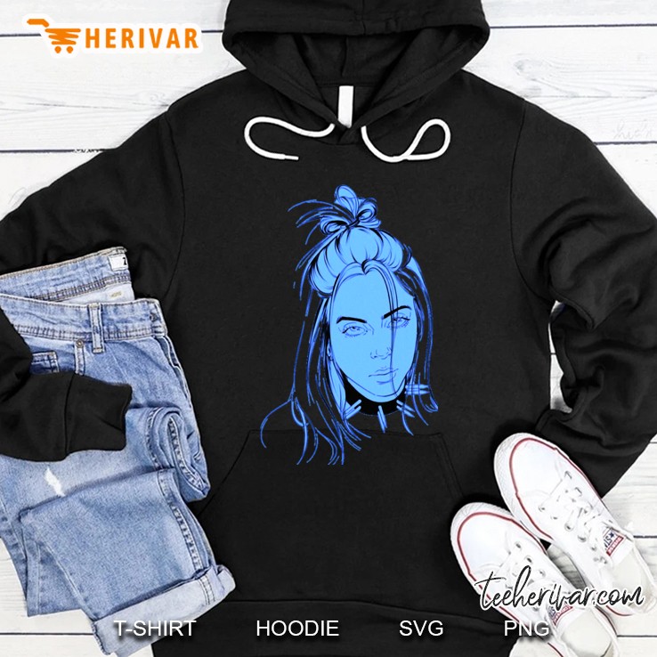 Light Blue Rapper Girl Hoodie