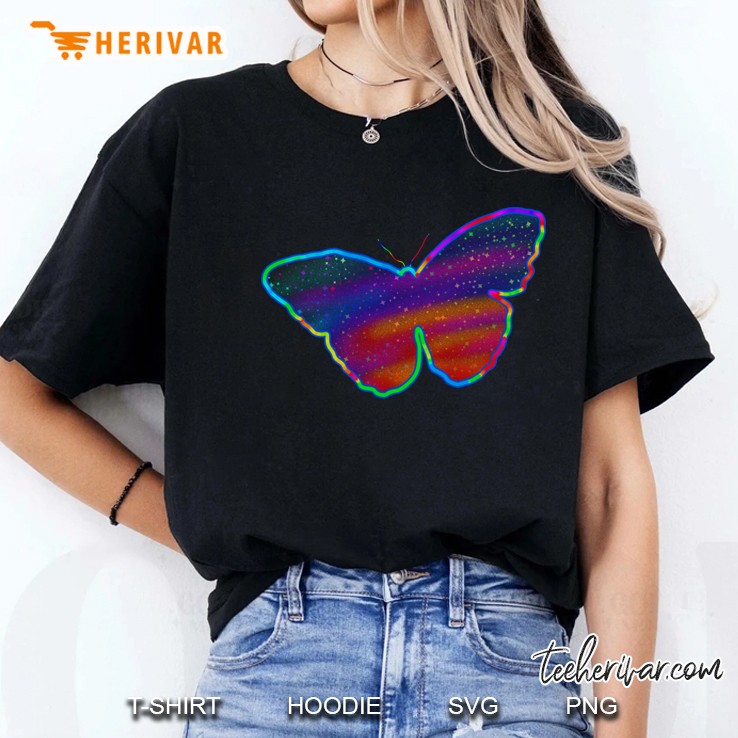 Neon Butterfly Ladies Tee