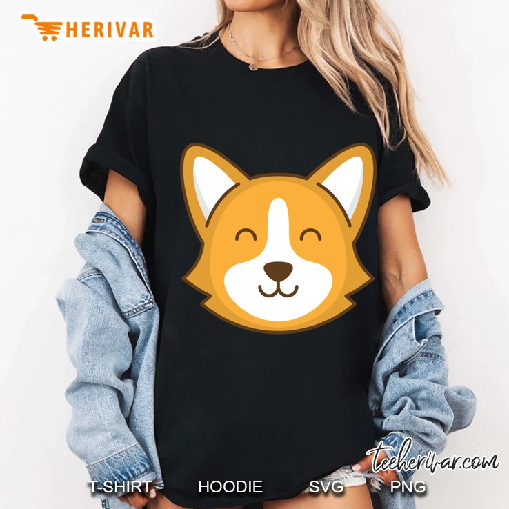 vintage corgi cute dog face masks shirt Ladies Tee