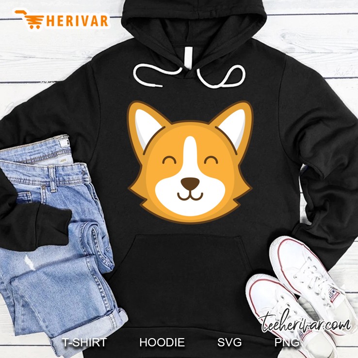 vintage corgi cute dog face masks shirt Hoodie