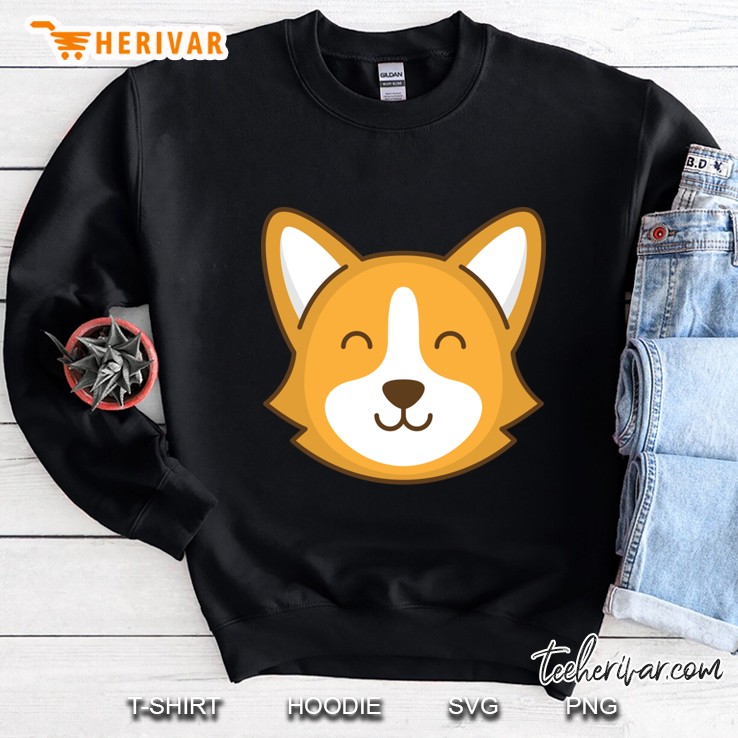 vintage corgi cute dog face masks shirt Sweatshirt