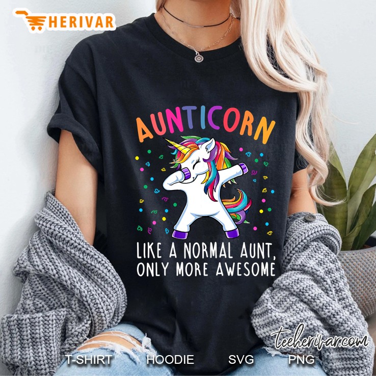 aunticorn like an aunt dabbing unicorn Ladies Tee
