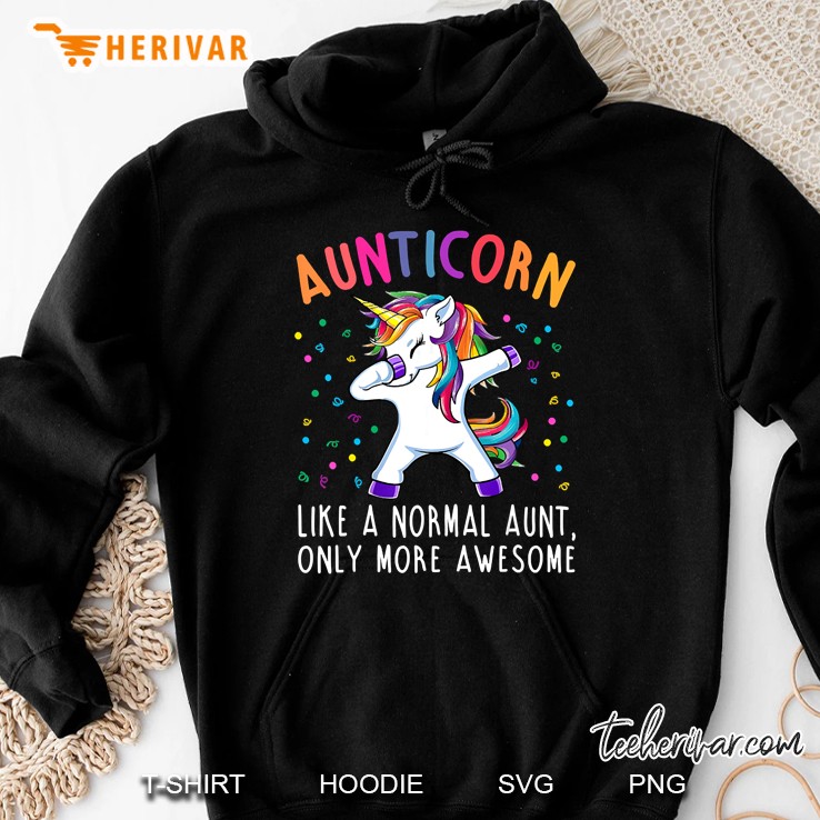 aunticorn like an aunt dabbing unicorn Hoodie
