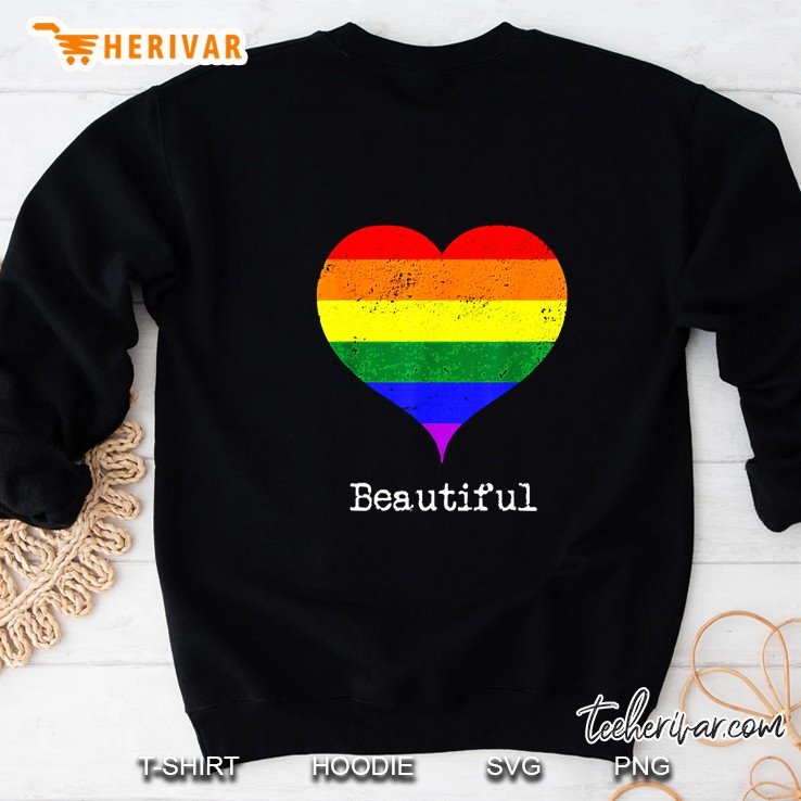 beautiful rainbow flag heart Sweatshirt