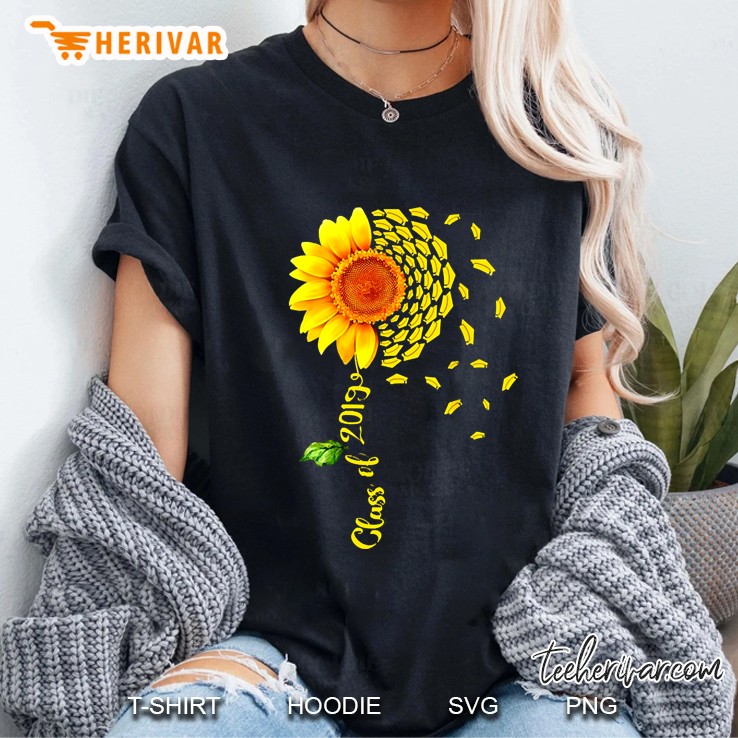 class of 2019 graduate sunflower gift flower Ladies Tee