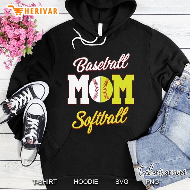funny softball baseball mom Hoodie