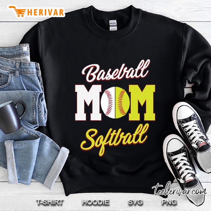 funny softball baseball mom Sweatshirt