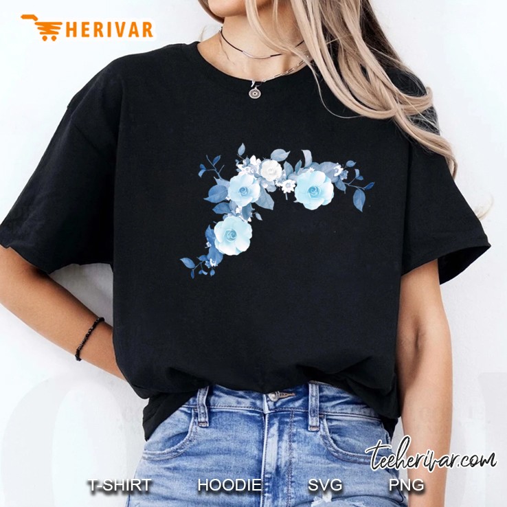 flower 1080p blue texture and white roses posters and art prints Ladies Tee