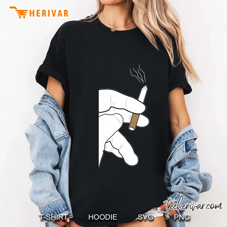 hands holding cigarettes Ladies Tee