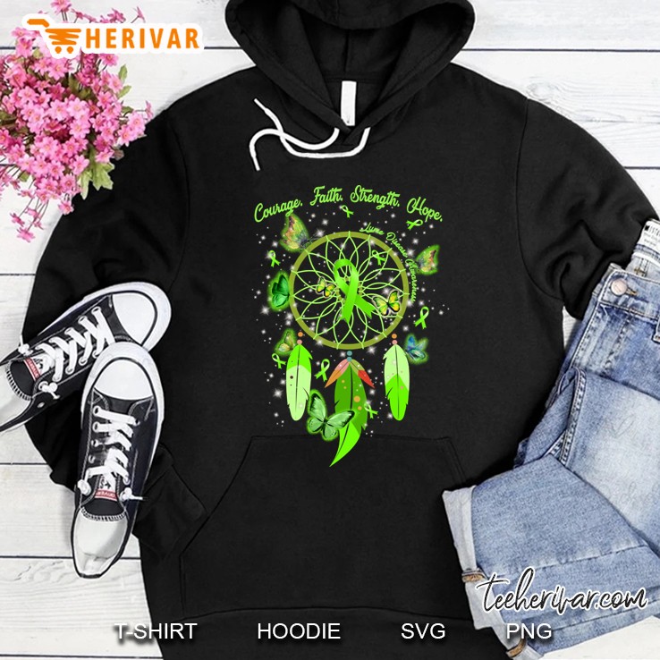 lyme disease awareness courage faith strength hope ribbon Hoodie