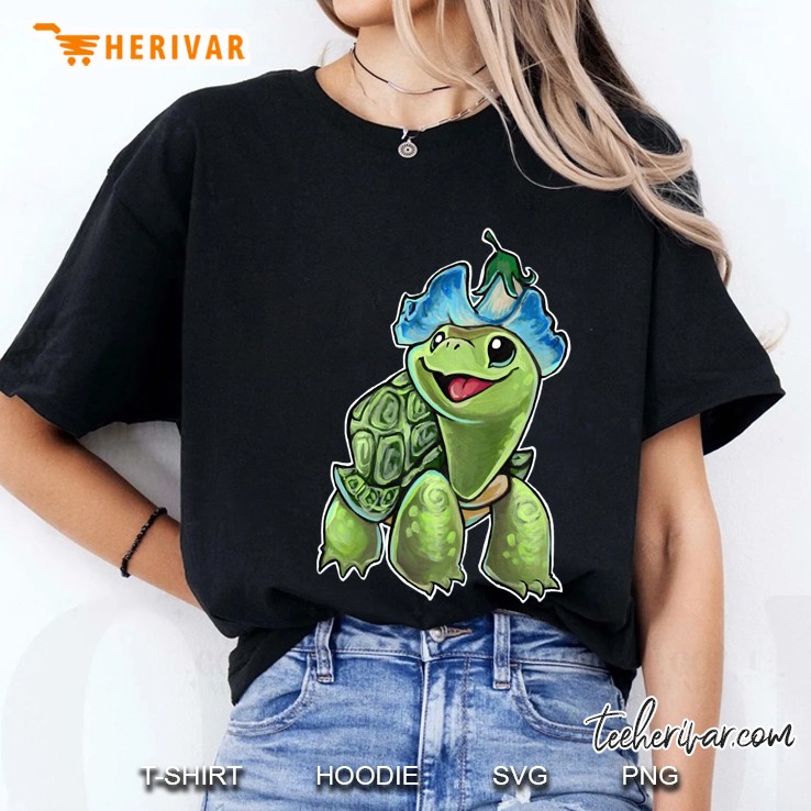 Turtle Flower Hat Ladies Tee