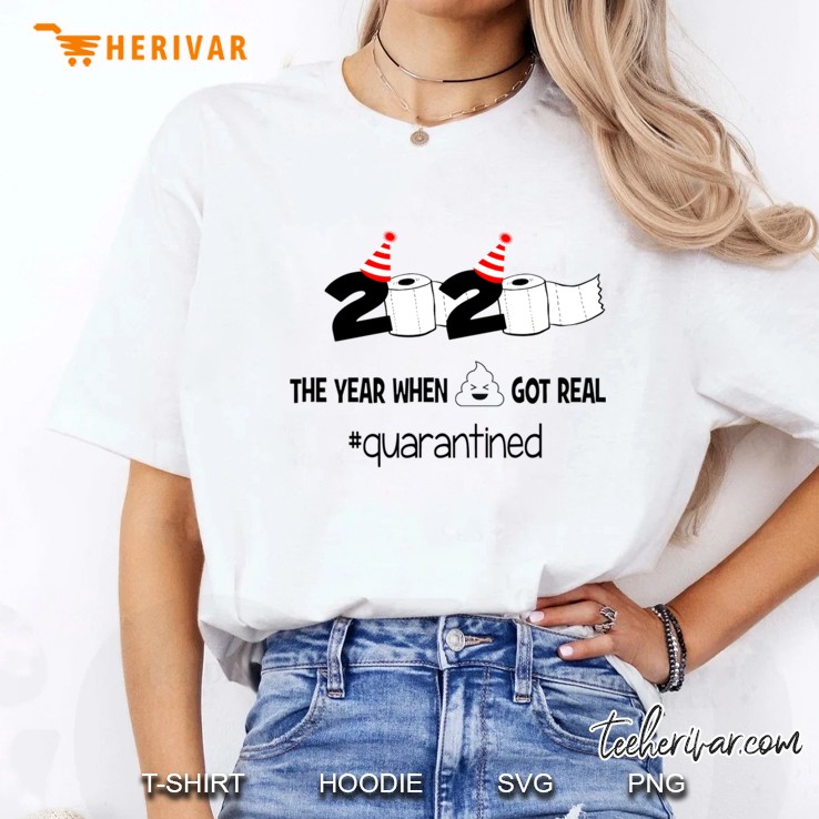 birthday gift quarantined 2020 the year when shit got real quarantined Ladies Tee