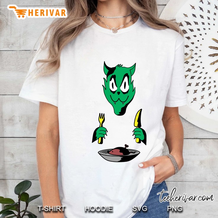 cat dinner Ladies Tee