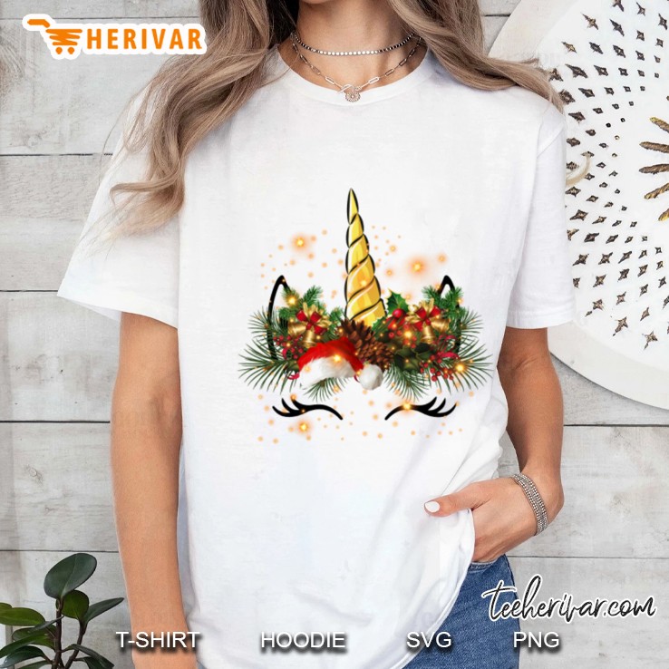 christmas unicorn Ladies Tee
