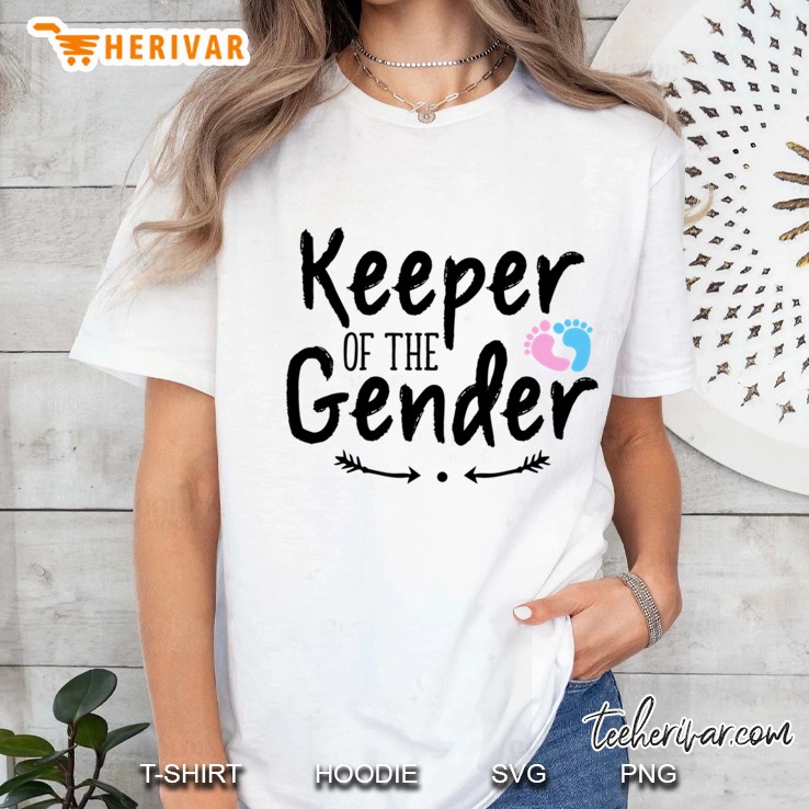 keeper of the gender new baby birth announcement Ladies Tee