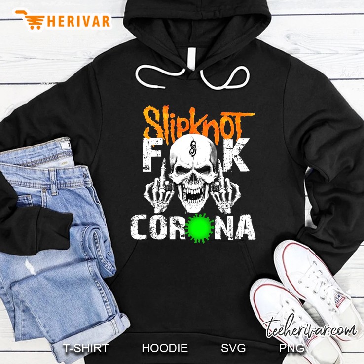 Slipknot Fuck Corona Middle Finger Skull Version Hoodie