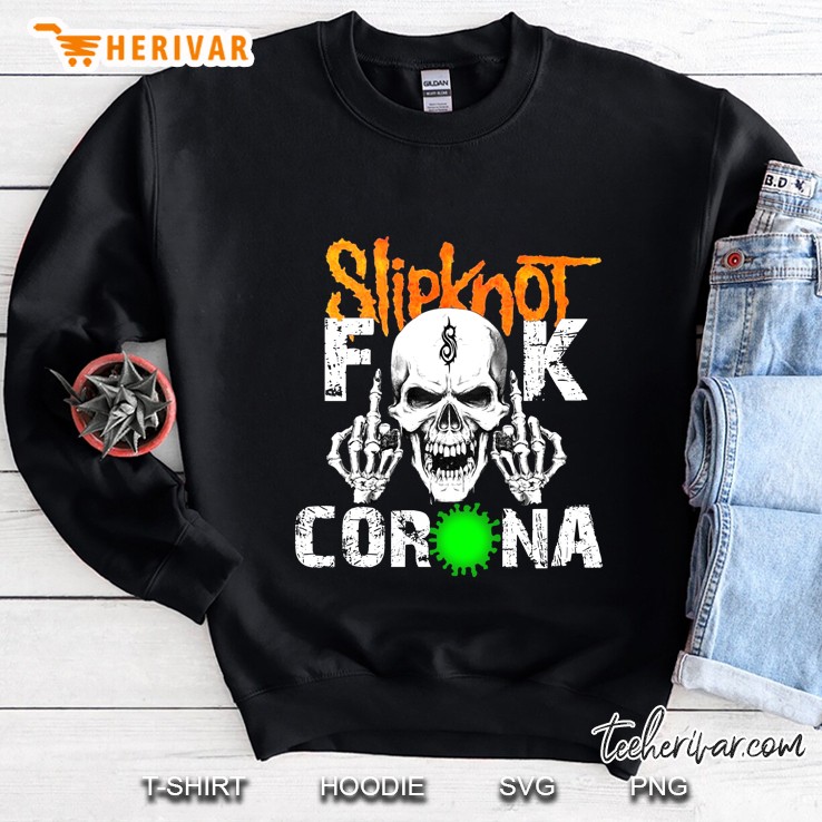 Slipknot Fuck Corona Middle Finger Skull Version Sweatshirt
