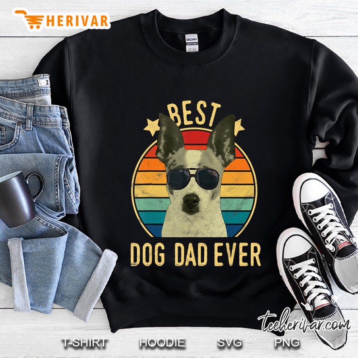 Best Dog Dad Ever Rat Terrier Fathers Day Sweatshirt