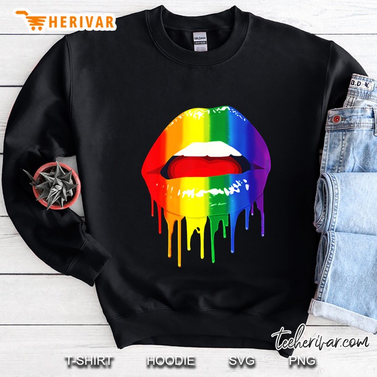 Dripping Lips Pride Lgbt Gay Love Lesbian Sweatshirt