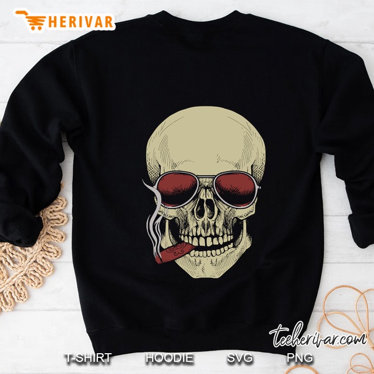 human skull smoking Sweatshirt