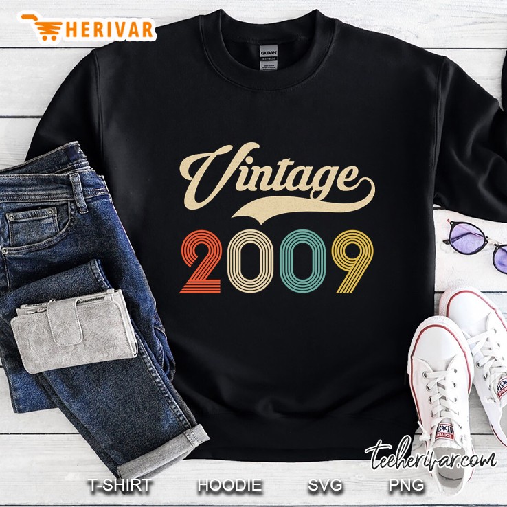 retro vintage 2009 11th birthday - vintage classic 11 years old Sweatshirt