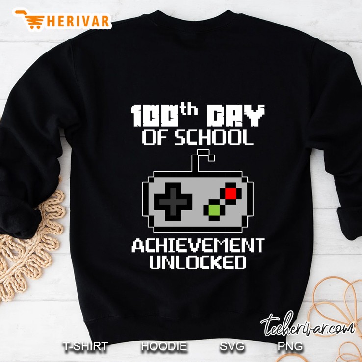 100th day of school boys kids video game gift Sweatshirt