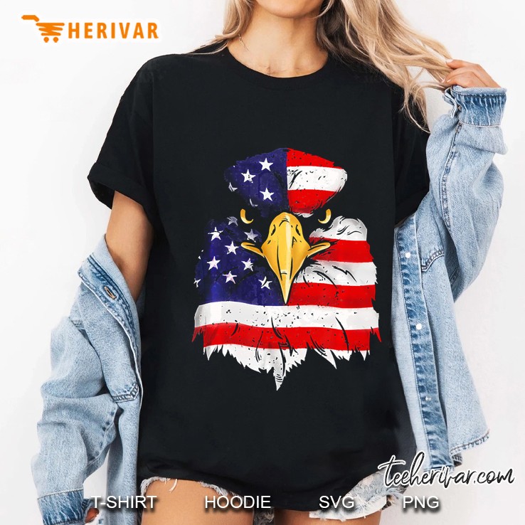 bald eagle american flag 4th of july patriotic freedom usa Ladies Tee