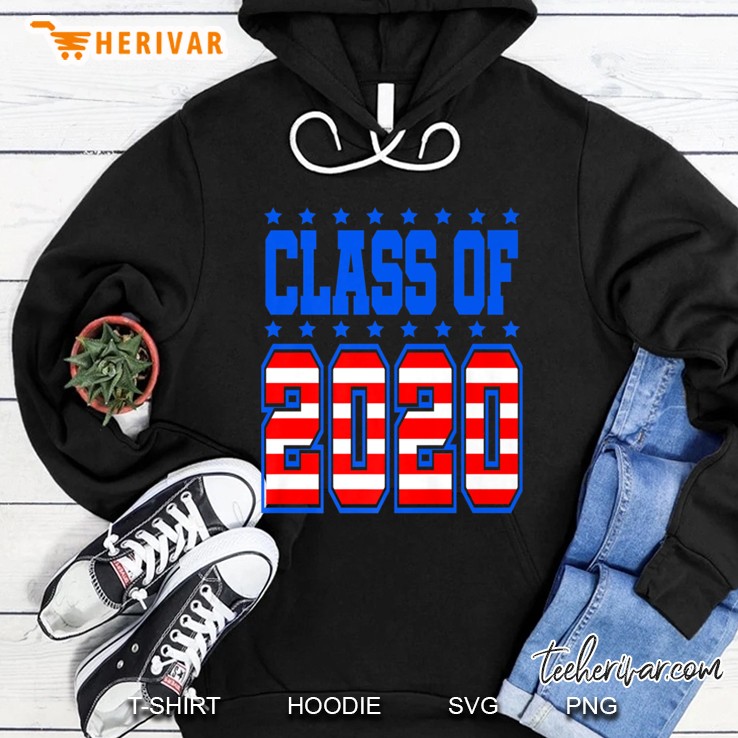 class of 2020 american flag high school graduation college Hoodie