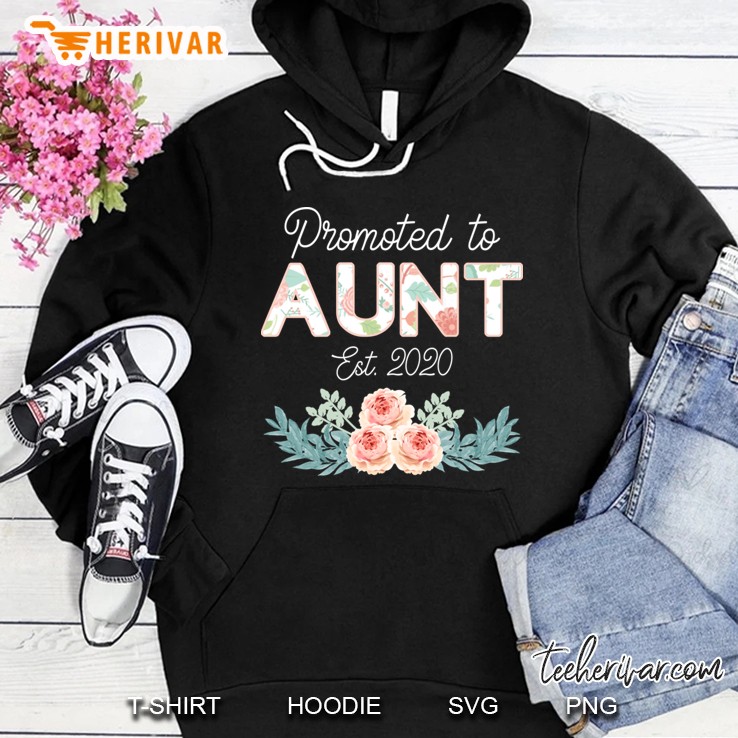 promoted to aunt est 2020 Hoodie