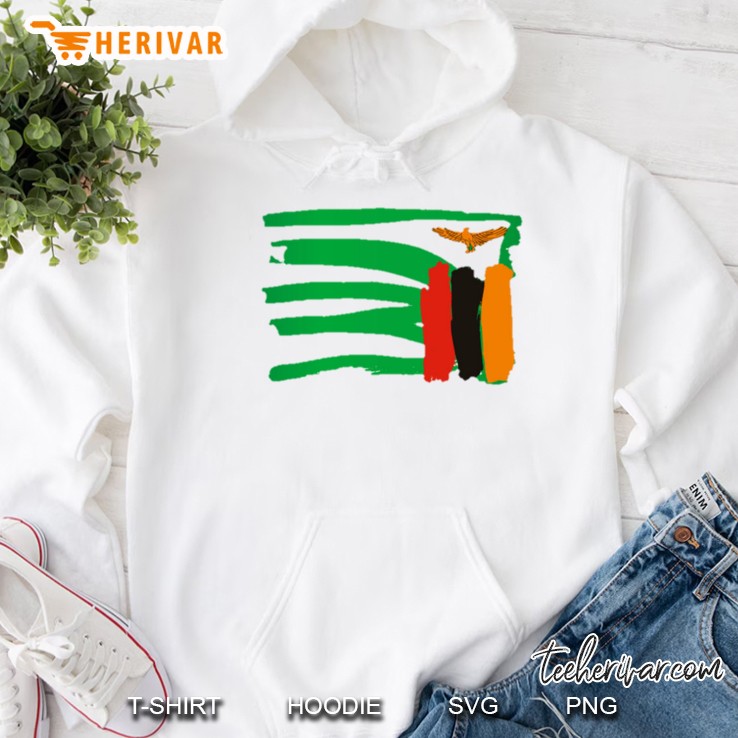 ravaged zambian flag Hoodie