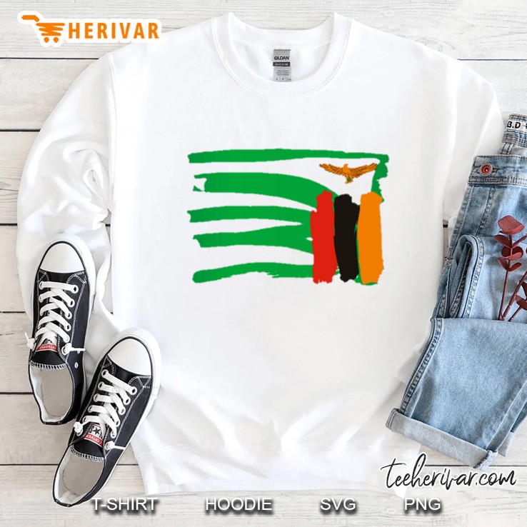 ravaged zambian flag Sweatshirt