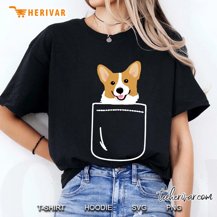 corgi in pocket funny cute puppy big happy smile classic Ladies Tee