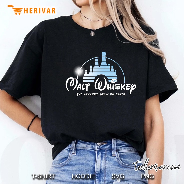 malt whiskey the happiest drink on earth Ladies Tee