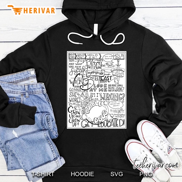 the wicked witch of the east bro hand lettered classic Hoodie