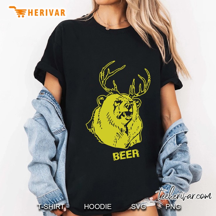 macs bear plus deer shirt & more slim fit Ladies Tee