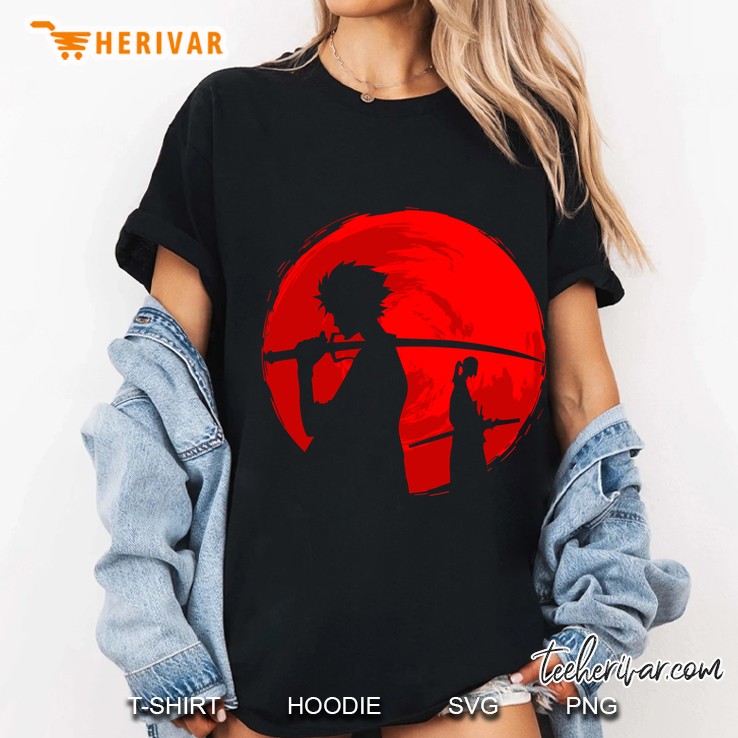 samurai sunset slim fit Ladies Tee