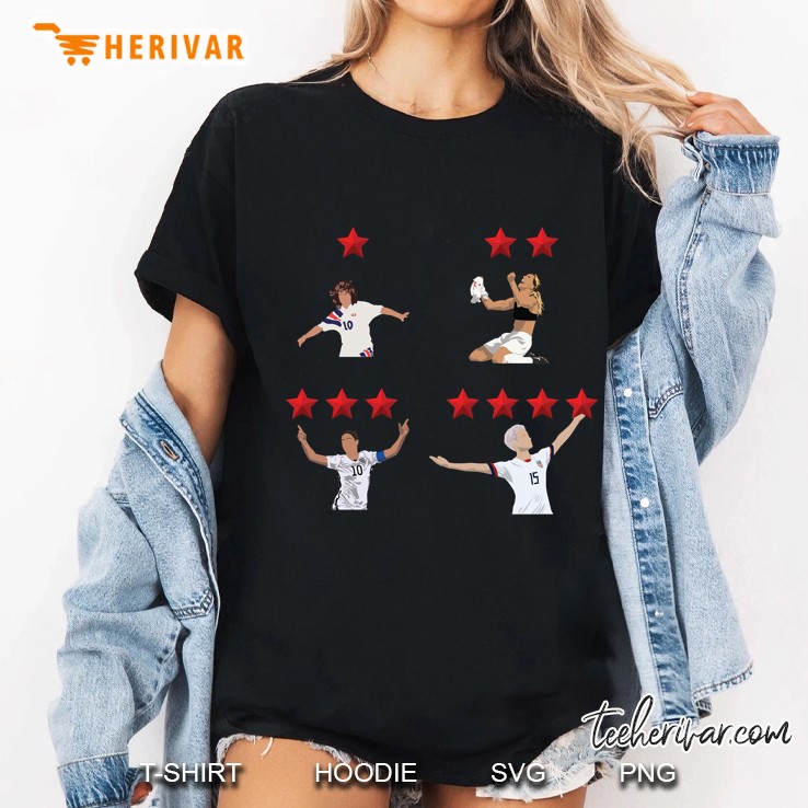 uswnt 4 stars slim fit Ladies Tee