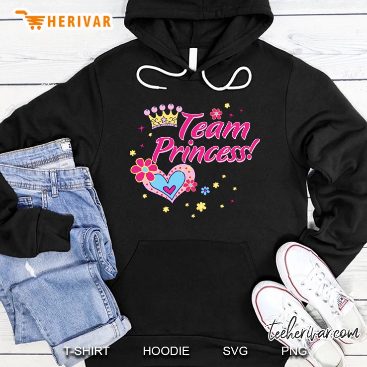 baby gender reveal theme princess team girl pregnant funny Hoodie