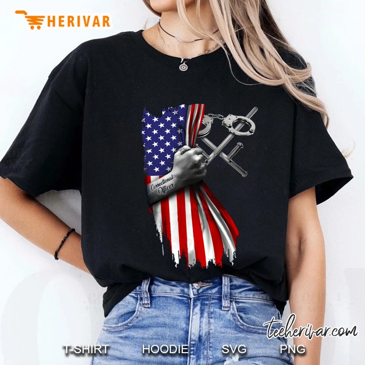 Correctional Officer American Flag Version Ladies Tee