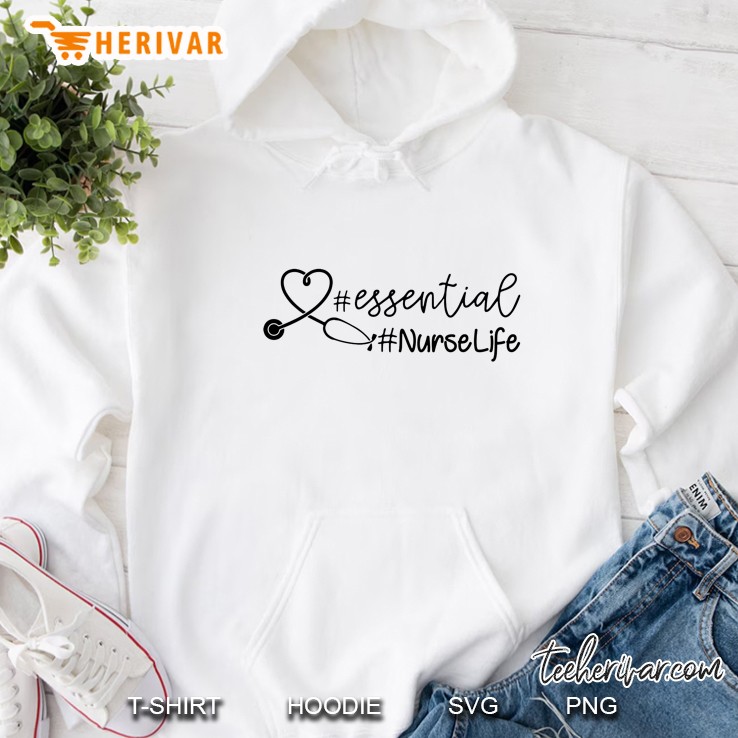 #Essential #Nurselife Stethoscope Version Hoodie