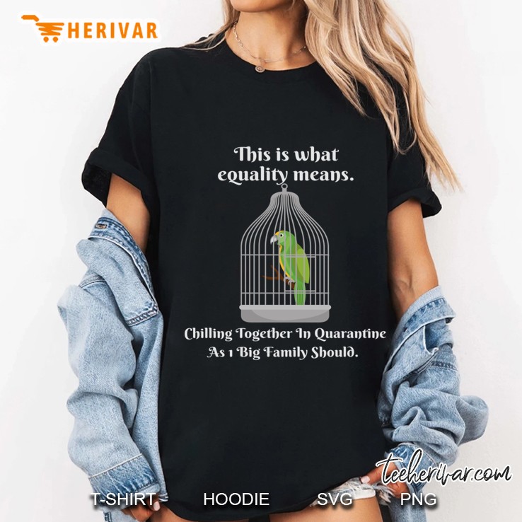 motivational parrot - this is what equality means - funny quarantine Ladies Tee