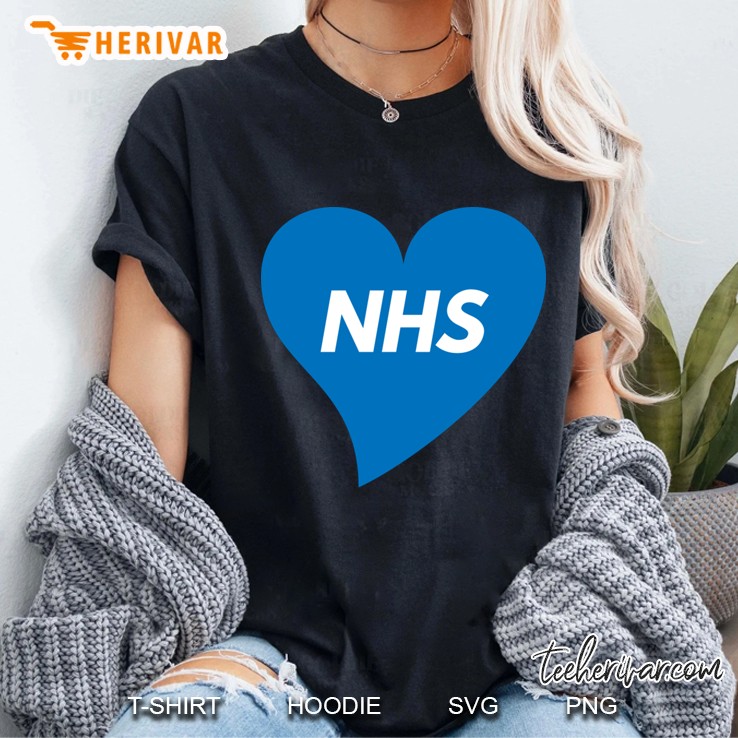 nhs blue heart flag Ladies Tee