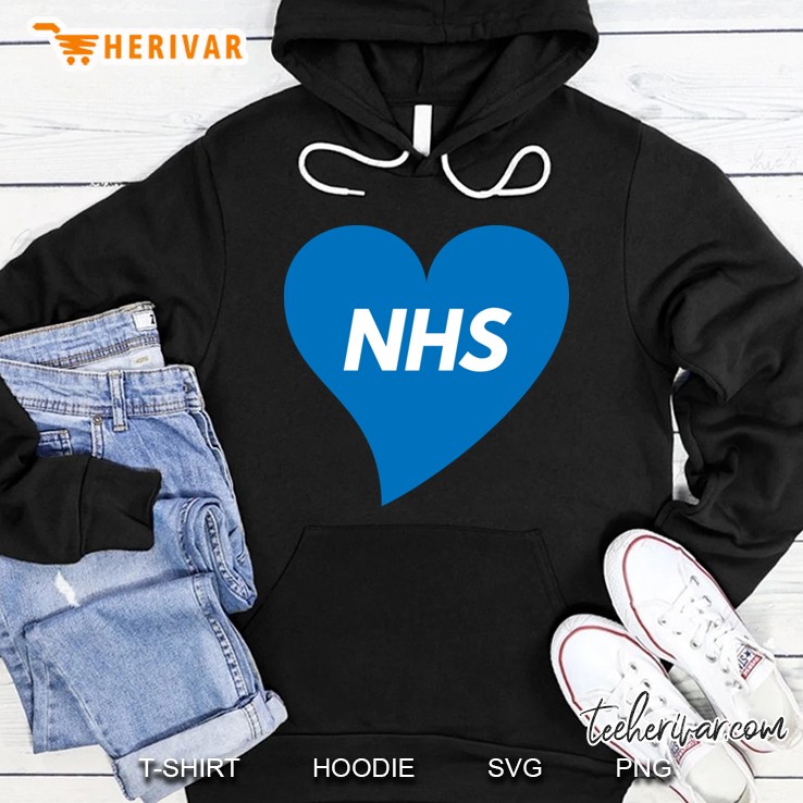 nhs blue heart flag Hoodie