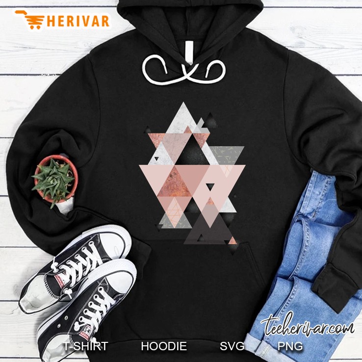 geometric compilation in rose gold and blush pink Hoodie
